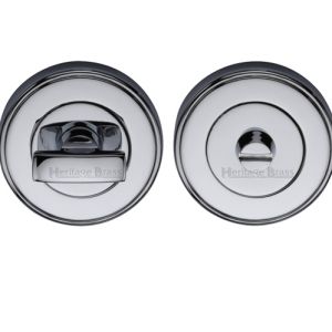 Heritage Brass Round 50mm Diameter Turn & Release, Polished Chrome –