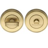 Heritage Brass Round 50mm Diameter Turn & Release, Satin Brass