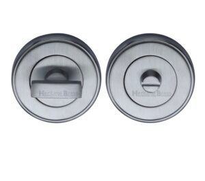 Heritage Brass Round 50mm Diameter Turn & Release, Satin Chrome -