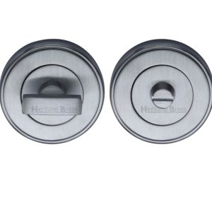 Heritage Brass Round 50mm Diameter Turn & Release, Satin Chrome –