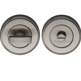 Heritage Brass Round 50mm Diameter Turn & Release, Satin Nickel