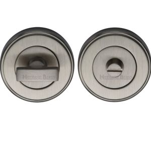 Heritage Brass Round 50mm Diameter Turn & Release, Satin Nickel –