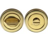 Heritage Brass Contemporary Round 53mm Diameter Turn & Release, Polished Brass