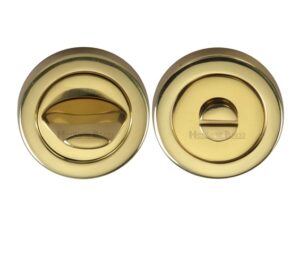 Heritage Brass Contemporary Round 53mm Diameter Turn & Release, Polished Brass -
