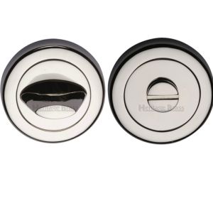 Heritage Brass Contemporary Round 53mm Diameter Turn & Release, Polished Nickel