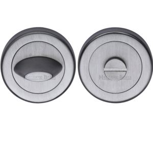 Heritage Brass Contemporary Round 53mm Diameter Turn & Release, Satin Chrome