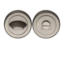 Heritage Brass Contemporary Round 53mm Diameter Turn & Release, Satin Nickel