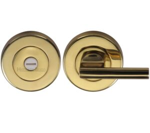 Heritage Brass Disabled Turn Round 53mm Diameter Turn & Release, Polished Brass -