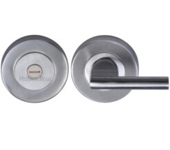 Heritage Brass Disabled Turn Round 53mm Diameter Turn & Release, Satin Chrome