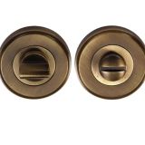 Heritage Brass Round 50mm Diameter Turn & Release, Antique Brass