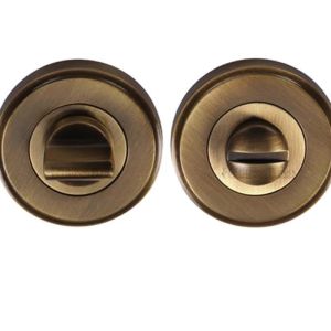 Heritage Brass Round 50mm Diameter Turn & Release, Antique Brass –