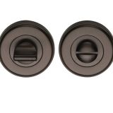 Heritage Brass Round 50mm Diameter Turn & Release, Matt Bronze