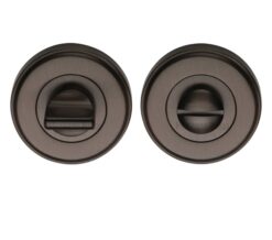 Heritage Brass Round 50mm Diameter Turn & Release, Matt Bronze