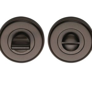 Heritage Brass Round 50mm Diameter Turn & Release, Matt Bronze