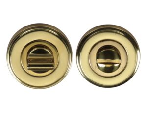 Heritage Brass Round 50mm Diameter Turn & Release, Polished Brass