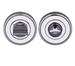Heritage Brass Round 50mm Diameter Turn & Release, Polished Chrome