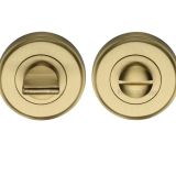 Heritage Brass Round 50mm Diameter Turn & Release, Satin Brass