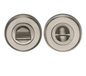 Heritage Brass Round 50mm Diameter Turn & Release, Satin Nickel