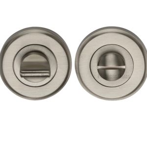 Heritage Brass Round 50mm Diameter Turn & Release, Satin Nickel –