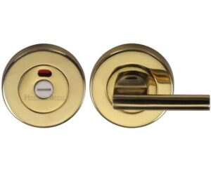 Heritage Brass Disabled Indicator & Turn Round 53mm Diameter Turn & Release, Polished Brass -