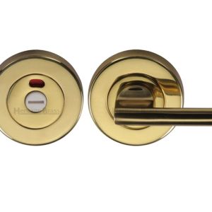 Heritage Brass Disabled Indicator & Turn Round 53mm Diameter Turn & Release, Polished Brass