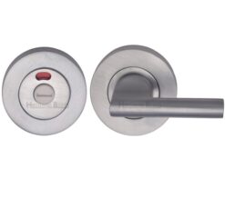 Heritage Brass Disabled Indicator & Turn Round 53mm Diameter Turn & Release, Satin Chrome