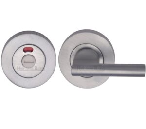 Heritage Brass Disabled Indicator & Turn Round 53mm Diameter Turn & Release, Satin Chrome -