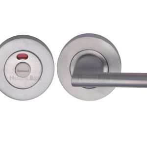 Heritage Brass Disabled Indicator & Turn Round 53mm Diameter Turn & Release, Satin Chrome