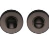 Heritage Brass Round 46mm Diameter Turn & Release, Matt Bronze -