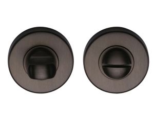 Heritage Brass Round 46mm Diameter Turn & Release, Matt Bronze