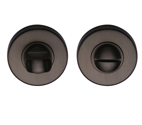 Heritage Brass Round 46mm Diameter Turn & Release, Matt Bronze