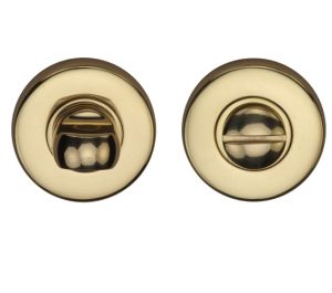 Heritage Brass Round 46mm Diameter Turn & Release, Polished Brass -