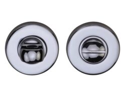Heritage Brass Round 46mm Diameter Turn & Release, Polished Chrome