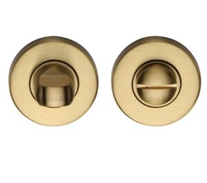 Heritage Brass Round 46mm Diameter Turn & Release, Satin Brass -