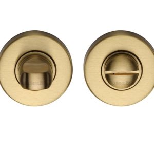 Heritage Brass Round 46mm Diameter Turn & Release, Satin Brass