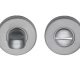 Heritage Brass Round 46mm Diameter Turn & Release, Satin Chrome -