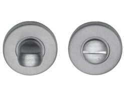 Heritage Brass Round 46mm Diameter Turn & Release, Satin Chrome