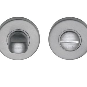 Heritage Brass Round 46mm Diameter Turn & Release, Satin Chrome –
