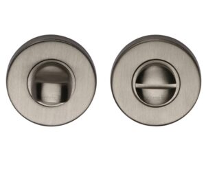 Heritage Brass Round 46mm Diameter Turn & Release, Satin Nickel
