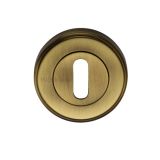 Heritage Brass Standard Key Escutcheon, Antique Brass