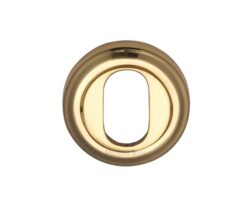 Heritage Brass Oval Profile Key Escutcheon, Polished Brass -