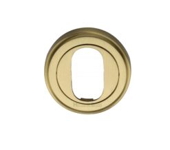 Heritage Brass Oval Profile Key Escutcheon, Satin Brass -