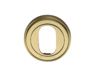 Heritage Brass Oval Profile Key Escutcheon, Satin Brass -