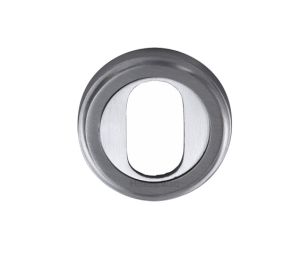 Heritage Brass Oval Profile Key Escutcheon, Satin Chrome -
