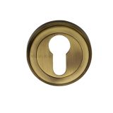 Heritage Brass Euro Profile Key Escutcheon, Antique Brass