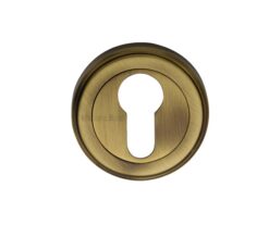 Heritage Brass Euro Profile Key Escutcheon, Antique Brass -