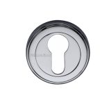 Heritage Brass Euro Profile Key Escutcheon, Polished Chrome