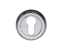 Heritage Brass Euro Profile Key Escutcheon, Polished Chrome -