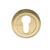 Heritage Brass Euro Profile Key Escutcheon, Satin Brass