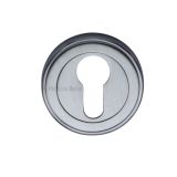 Heritage Brass Euro Profile Key Escutcheon, Satin Chrome